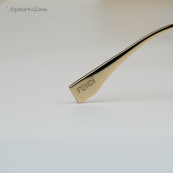 Fendi Women Sunglasses Gold Yellow Mirror Geometric FE40039U 10L BRAND NEW main image 15